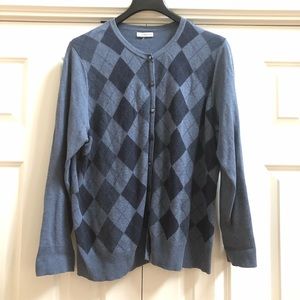 Croft and barrow button up argyle sweater